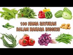 100 Nama Sayur Dalam Bahasa Inggris